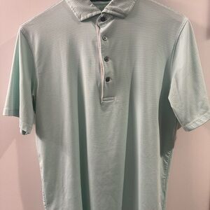 Greyson Mint Striped Polo Shirt